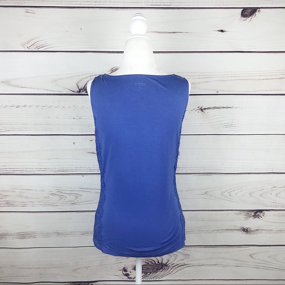 LOFT Purple Drape Lace Sleeveless Soft Blouse M - Picture 7 of 8
